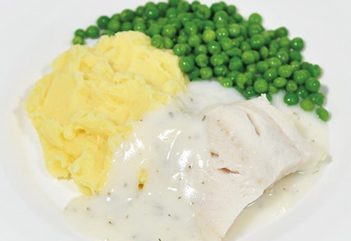 Fish in parsley sauce